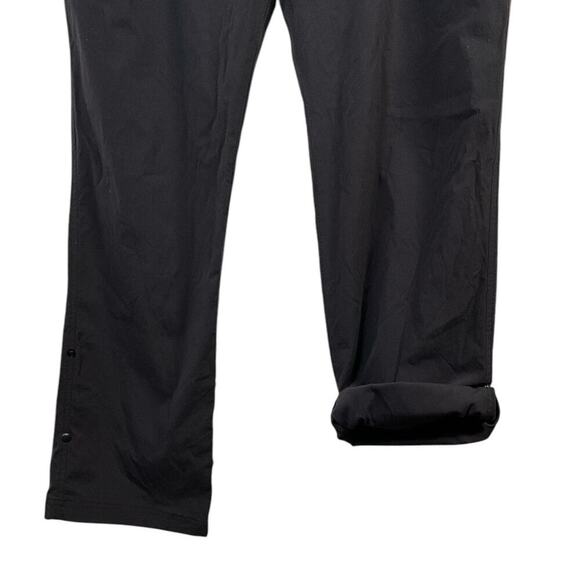 Eddie Bauer Black Women's Size 14 Outdoors Pants Zip Back Pockets Snap Bottoms - Picture 2 of 11